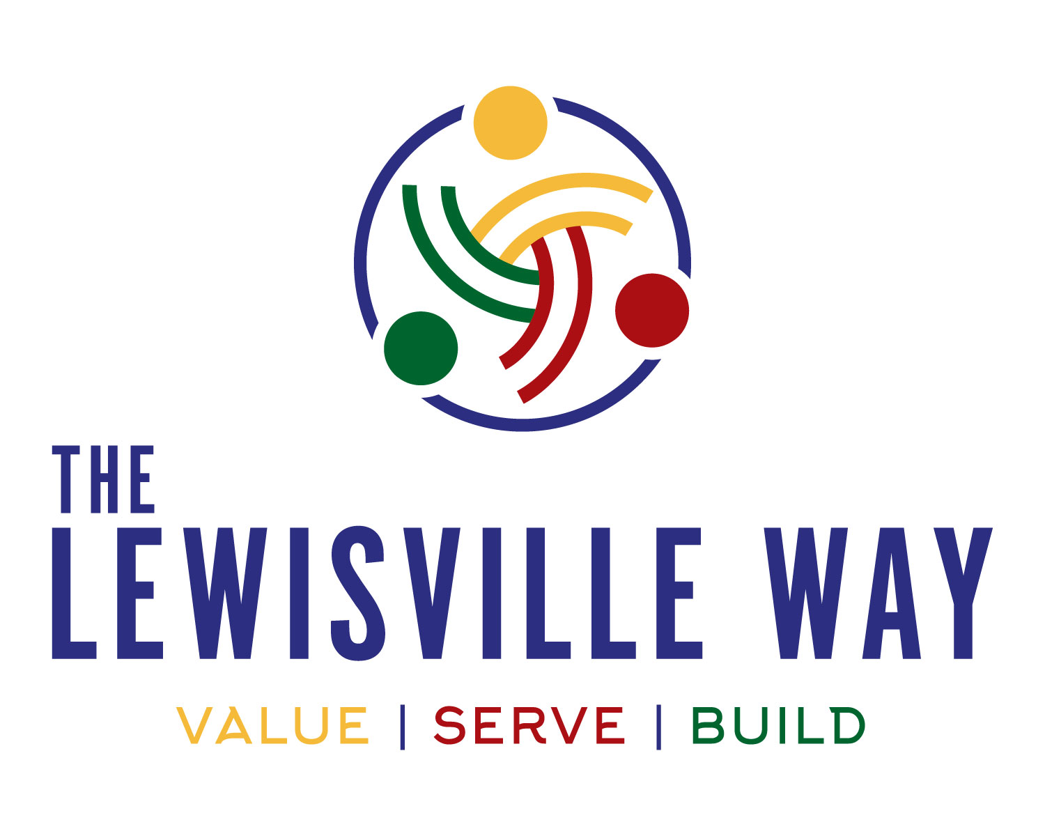 Lewisville Way vertical logo