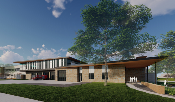 Conceptual drawing of Fire Station # 1 as part of the Tittle McFadden Public Safety Center