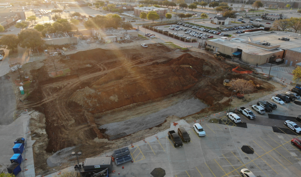 March 2023: Parking garage will be construction